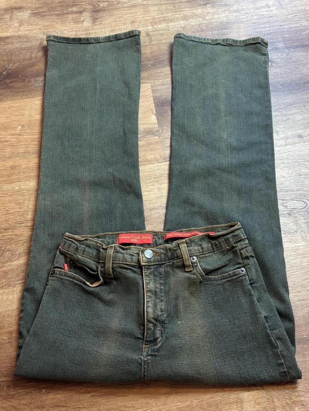 NYDJ vintage dark wash jeans not your daughter tummy tuck curve cotton usa